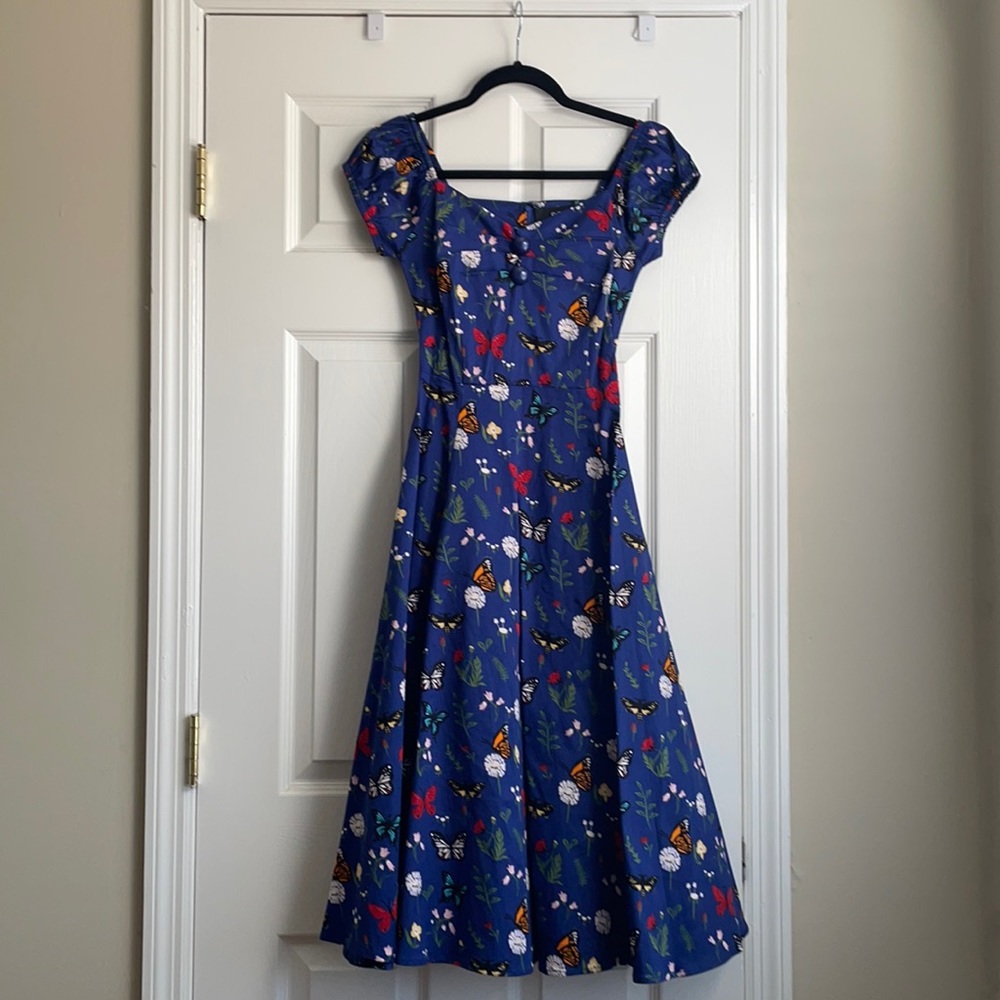 ModCloth x Collectif Dolores butterfly dress xxs 24 NWT